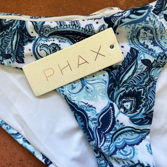Phax Swim Paisley Floral Print intermediate hipster bottoms womens size large - Picture 4 of 8